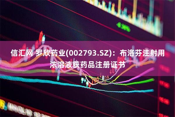 信汇网 罗欣药业(002793.SZ)：布洛芬注射用浓溶液获药品注册证书
